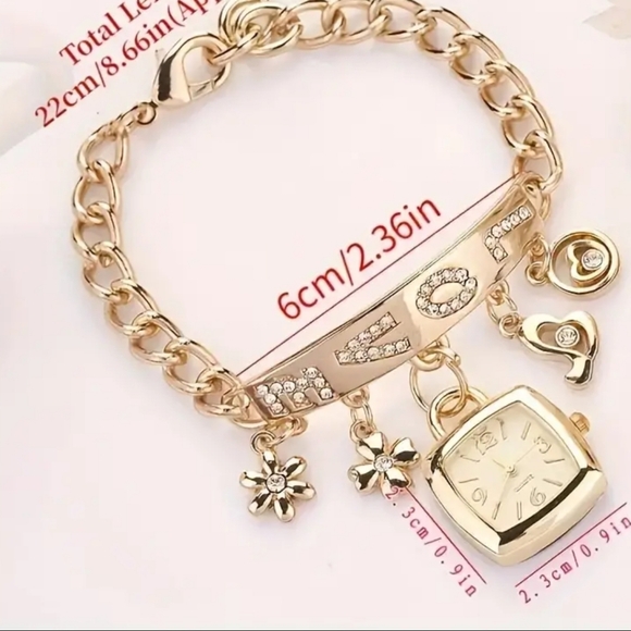 ❤️ LOVE Bracelet Watch - Fashionable Quartz Timepiece. - Picture 2 of 2